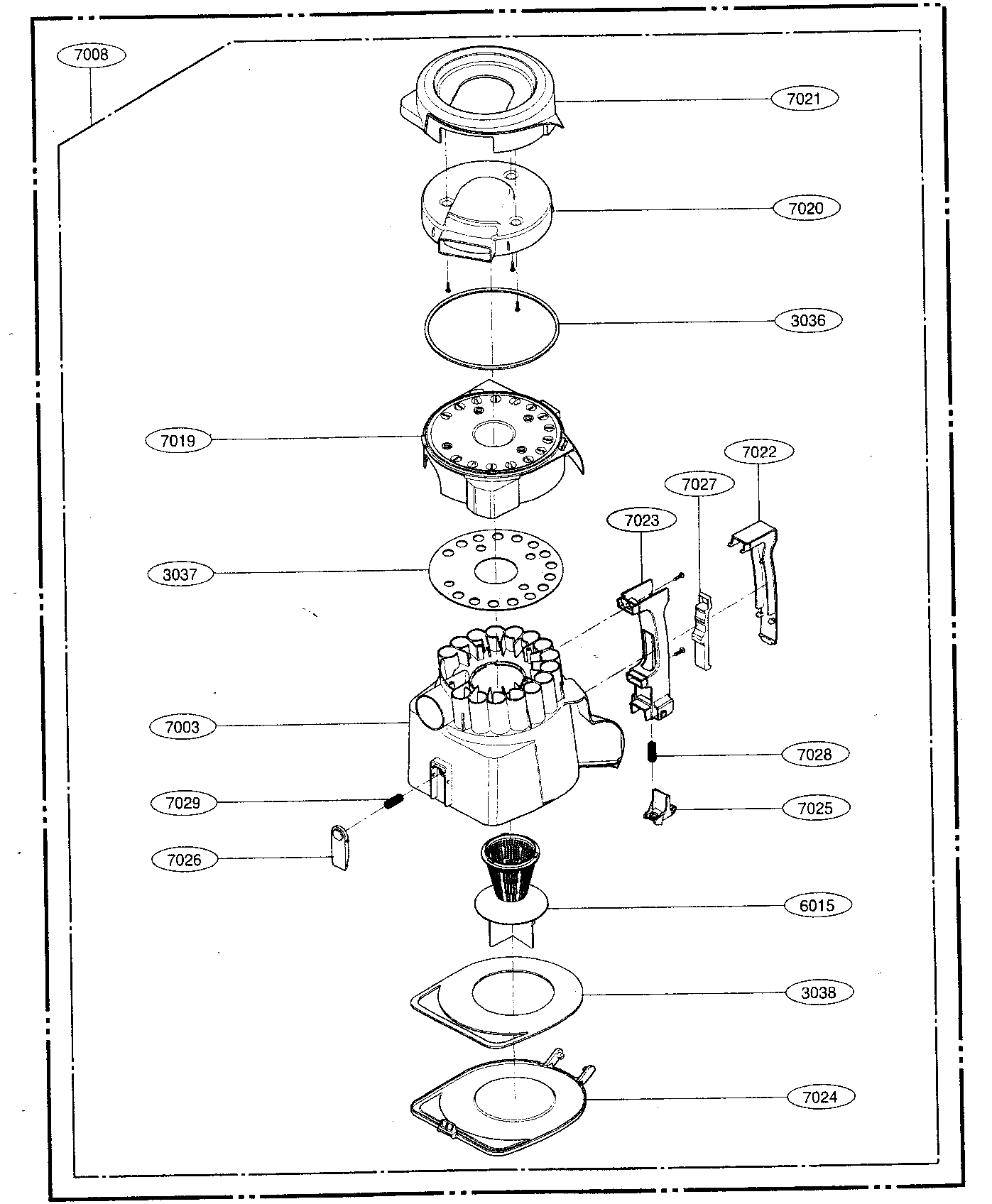 Kenmore 72126823600 filter assy diagram