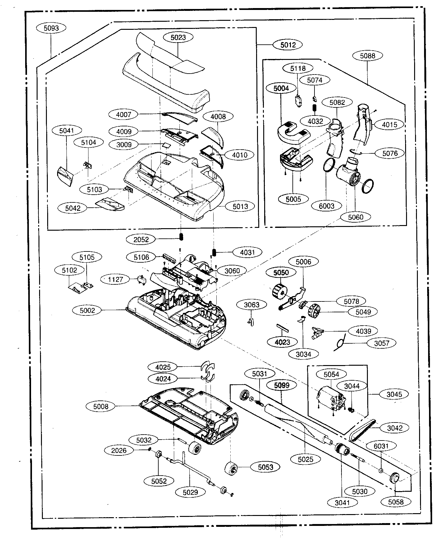 Kenmore 72126823600 brush assy diagram