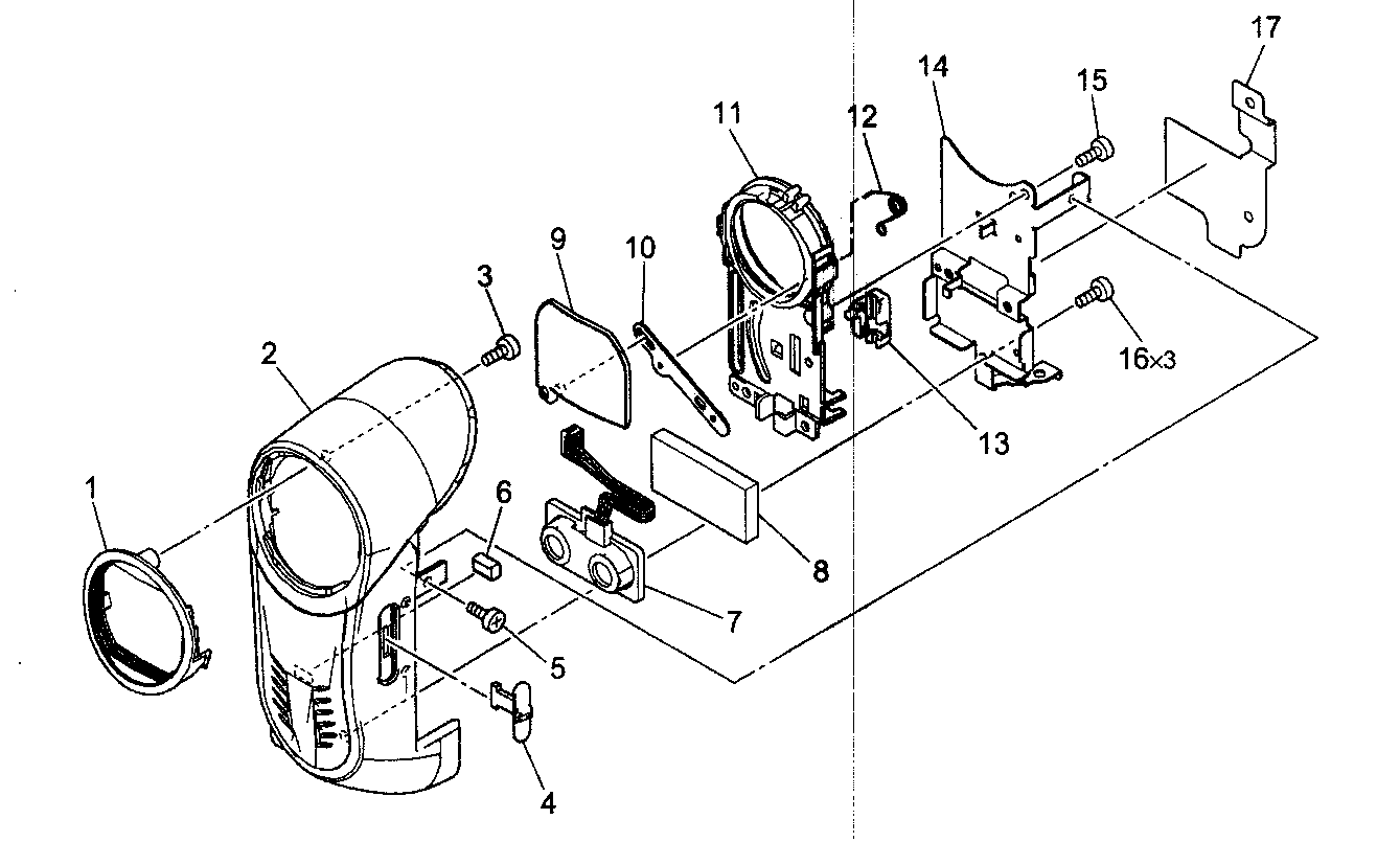 Canon DC100A front cover unit diagram