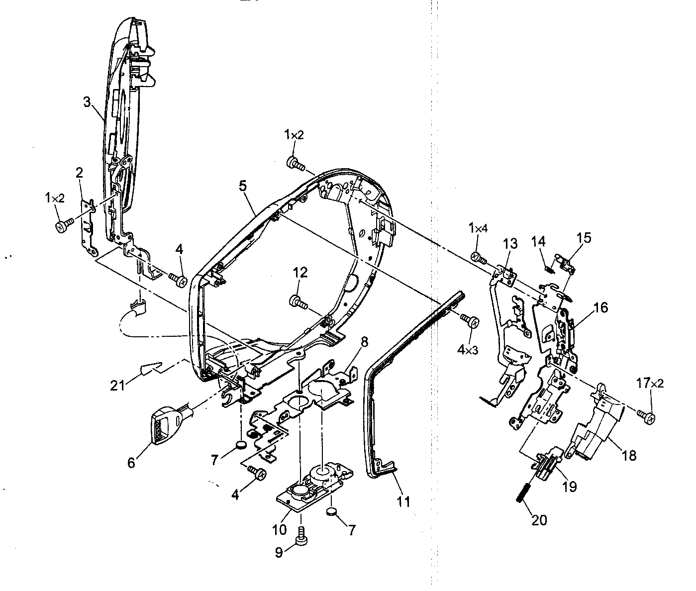 Canon DC100A lt cover unit diagram