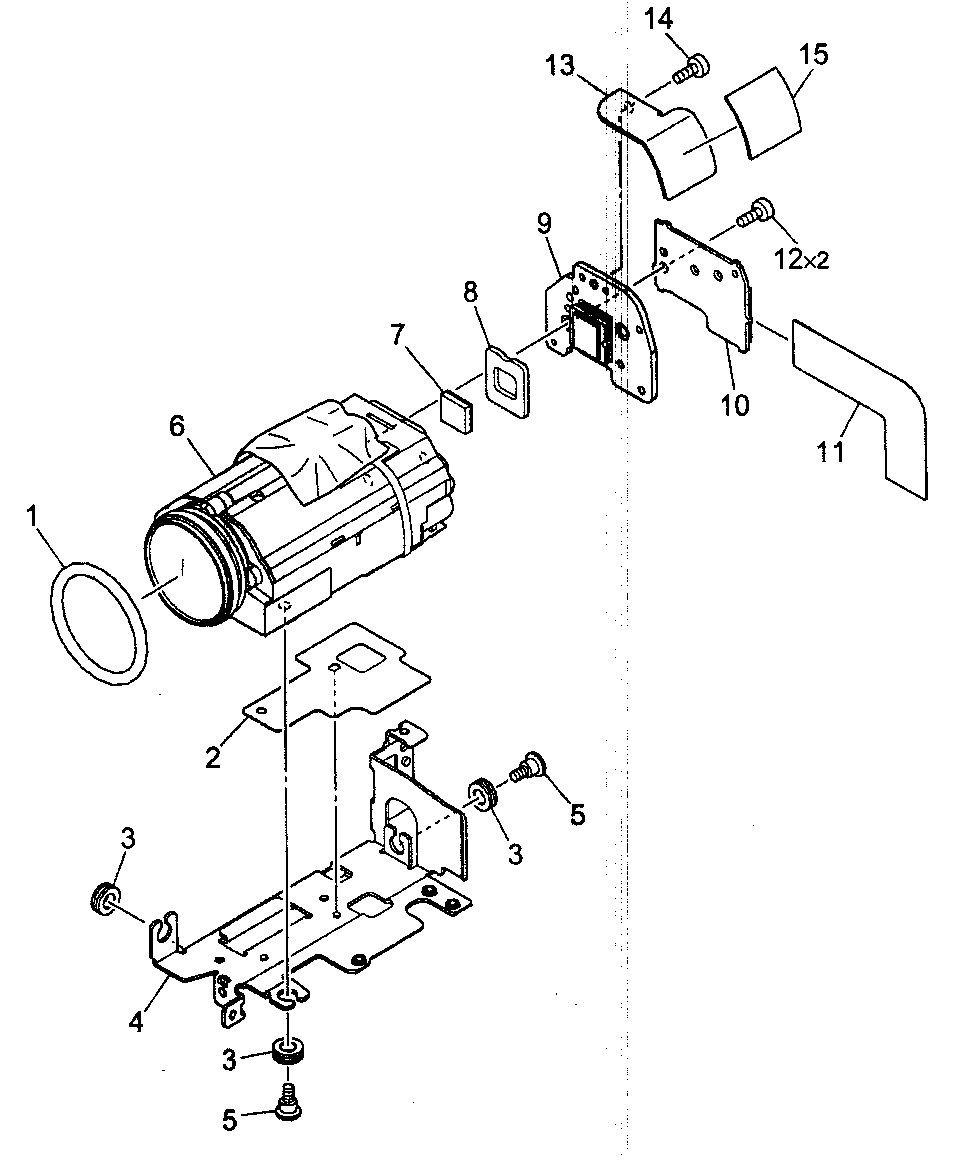 Canon DC100A camera unit diagram