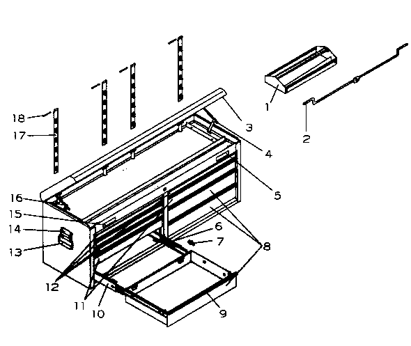 Craftsman 706956700 cabinet parts diagram