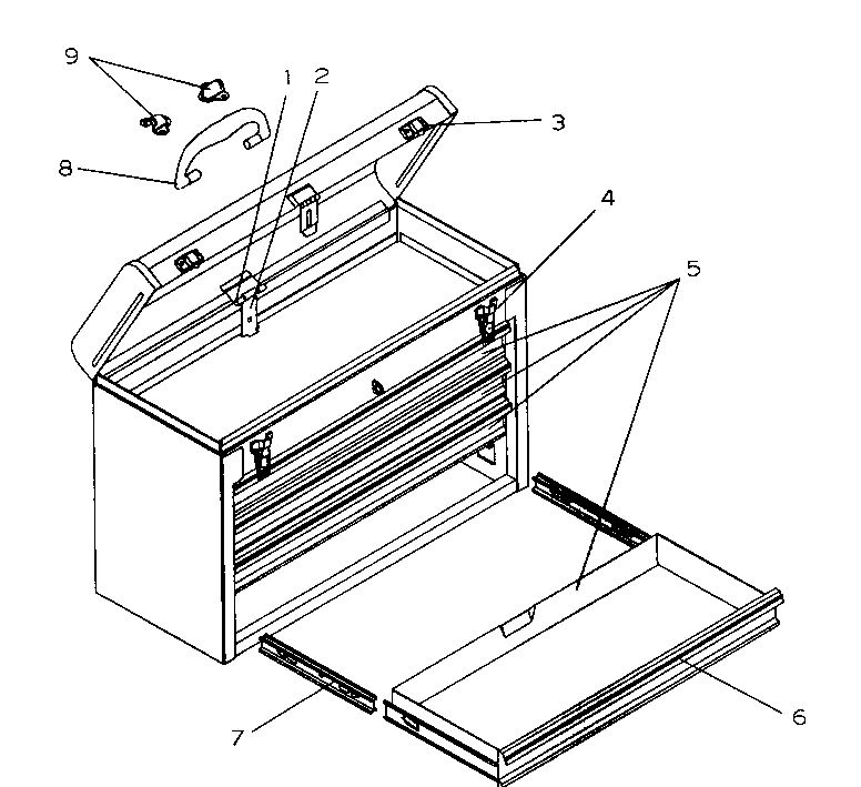 Craftsman 706957390 cabinet parts diagram