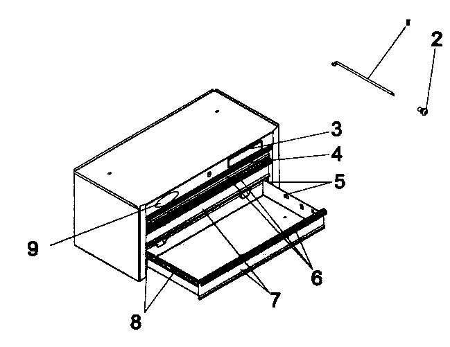 Craftsman 706957251 tool chest diagram