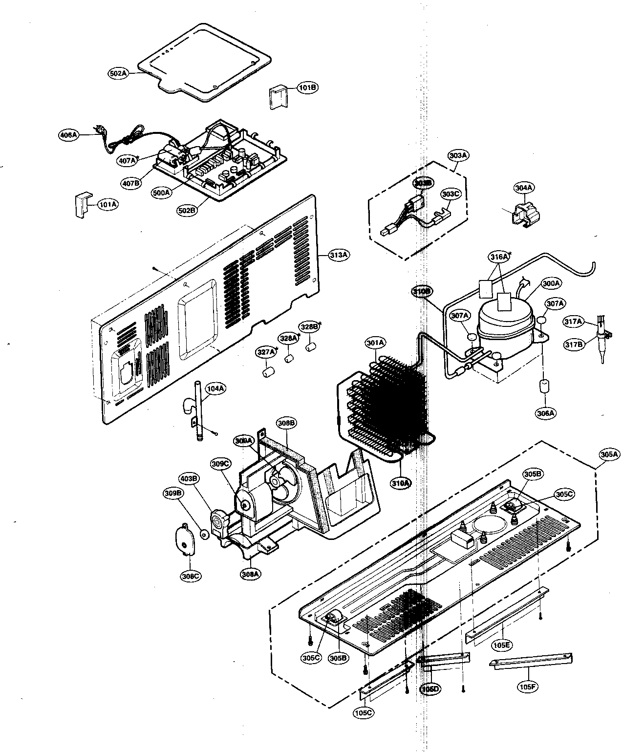 LG LSC27950SW machine compartment diagram