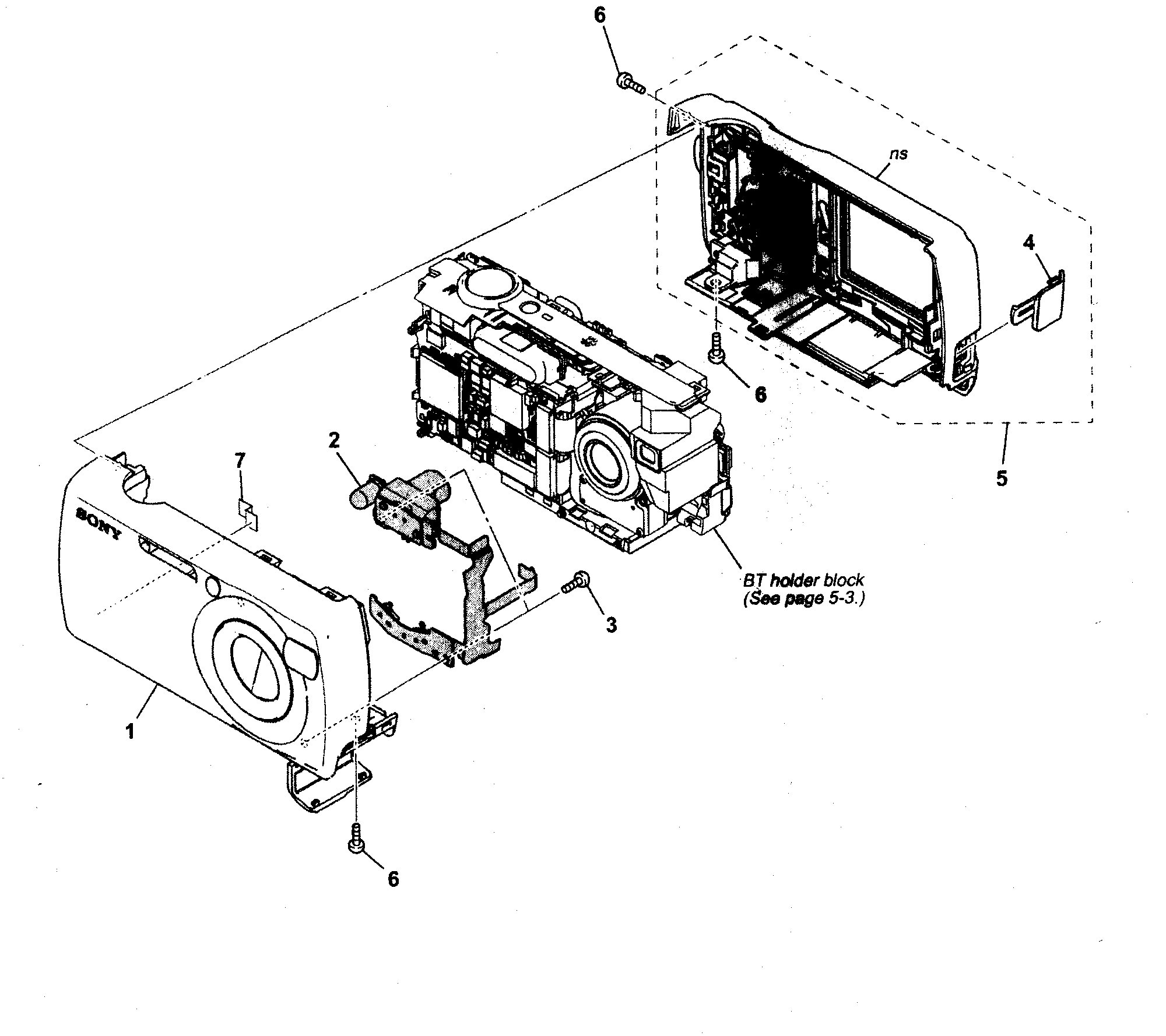 Sony DSC-S40 overal section diagram