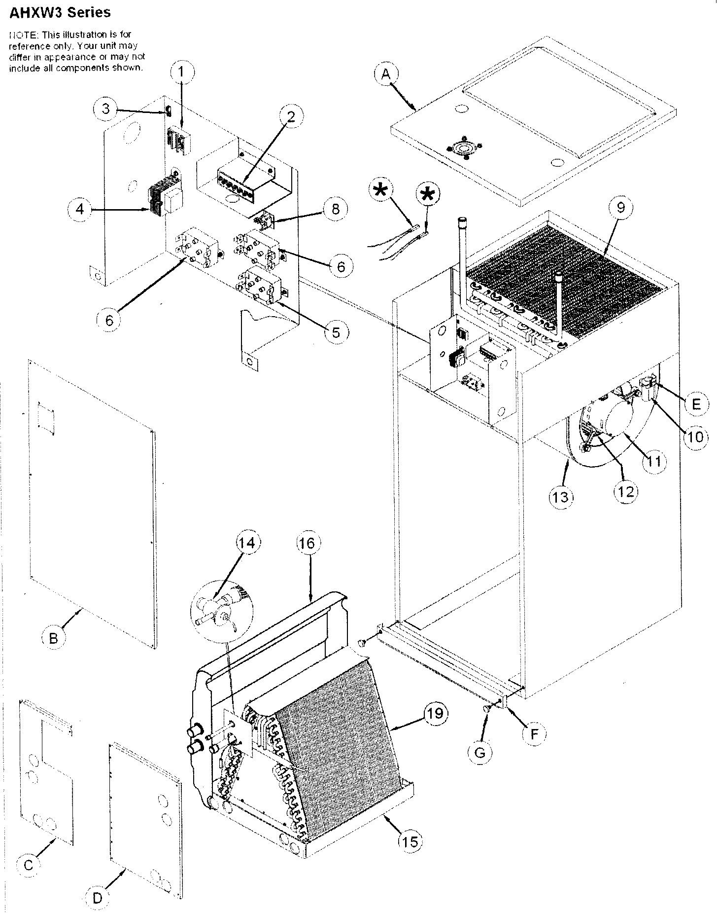 ICP AHXW32400A1 air handler diagram