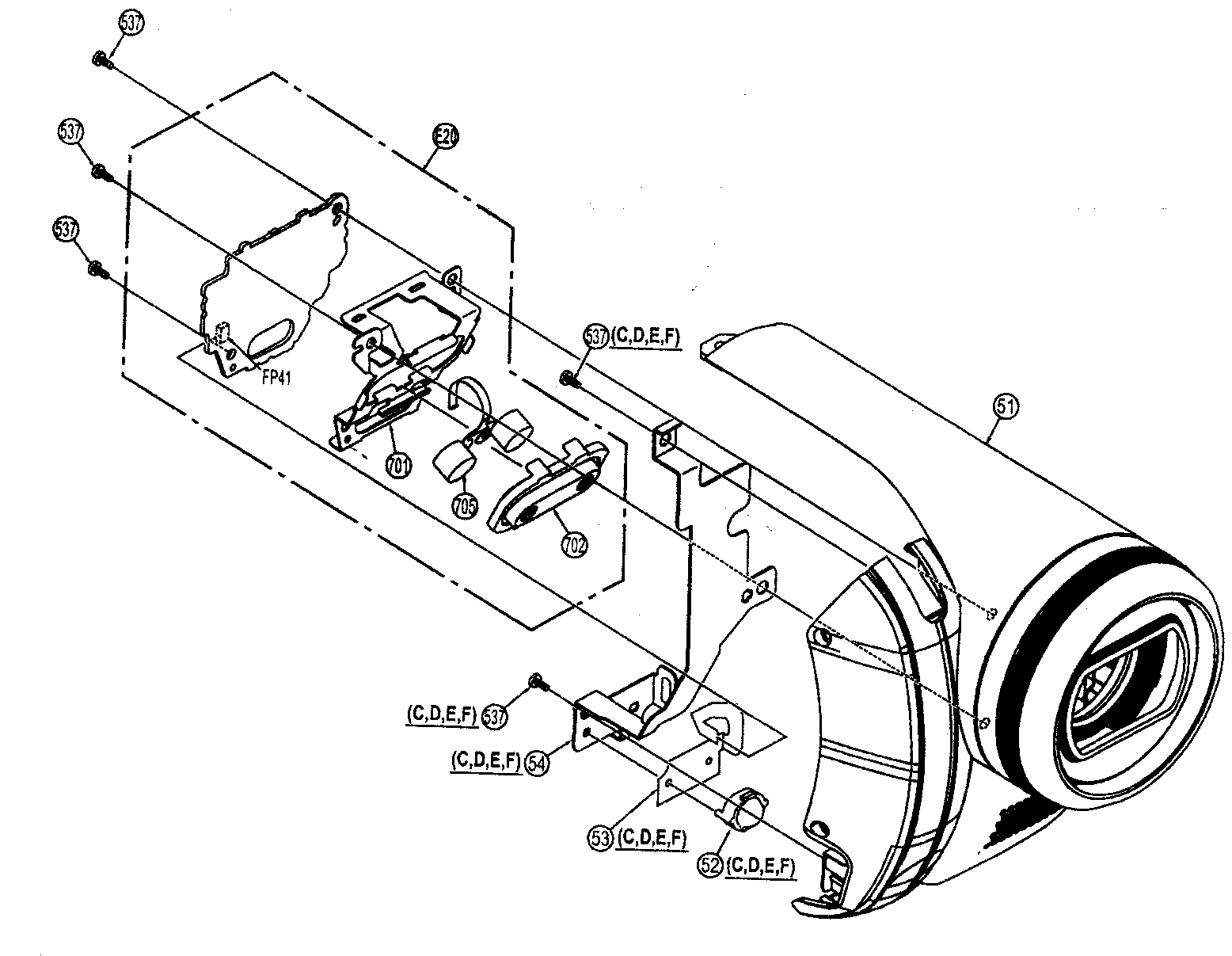 Panasonic VDR-D210P lens assy diagram