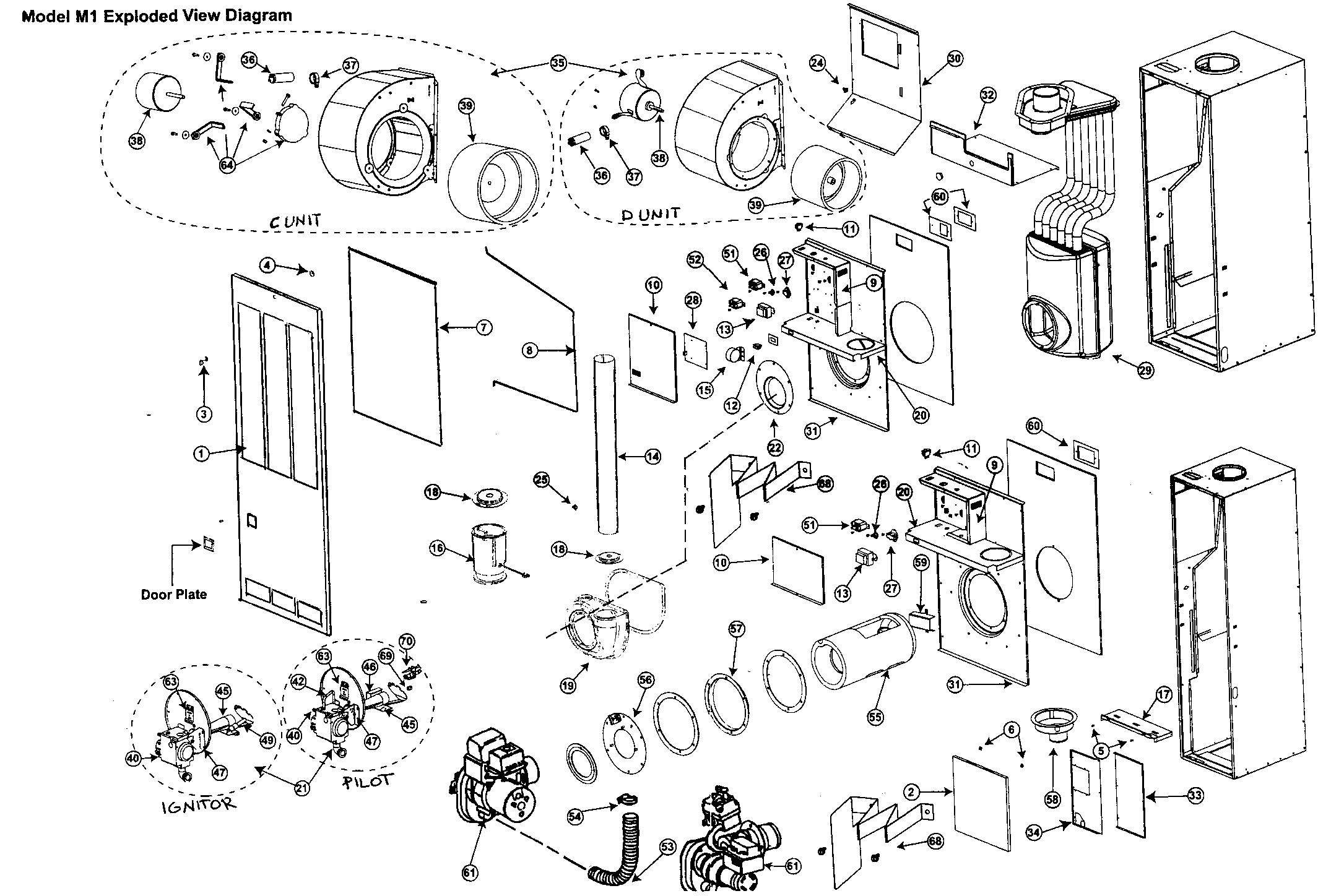 Nordyne M1GH056 furnace diagram