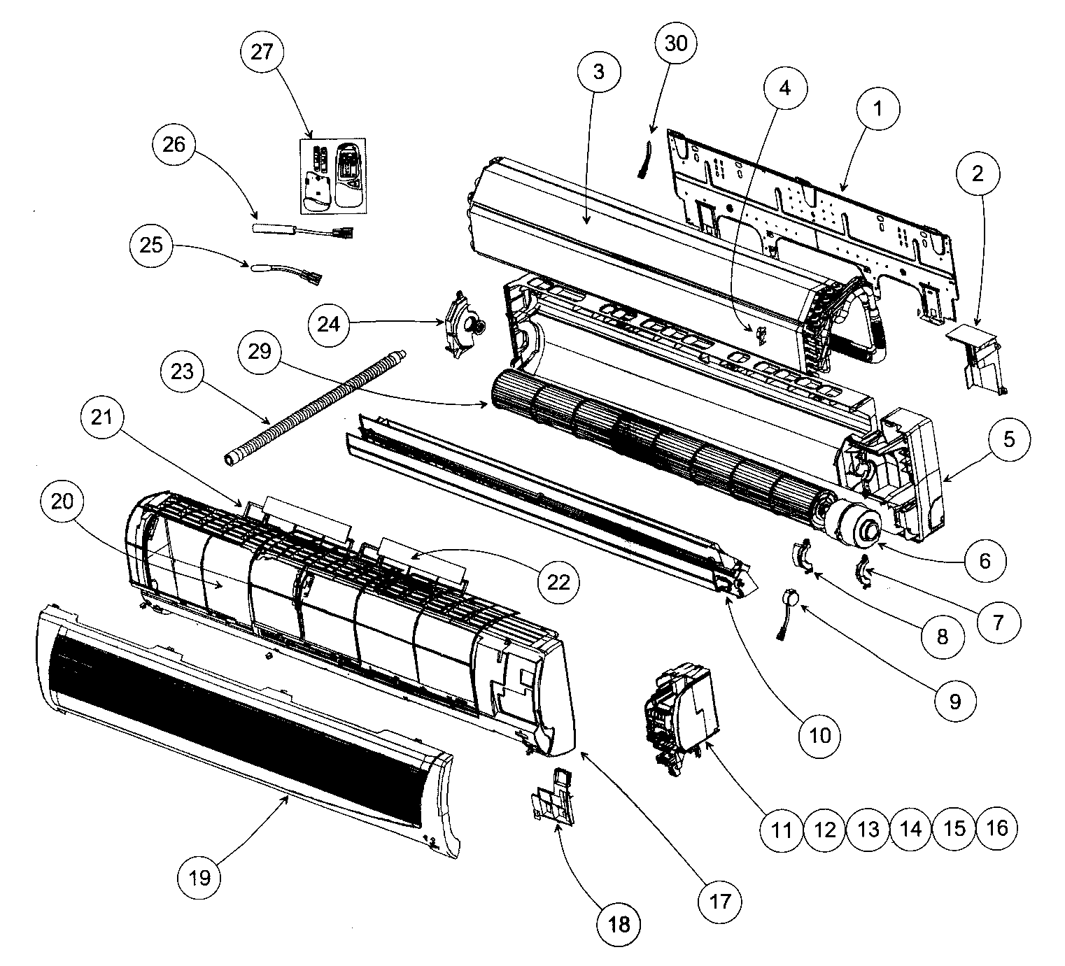 Carrier 40BNC024301 air handler diagram
