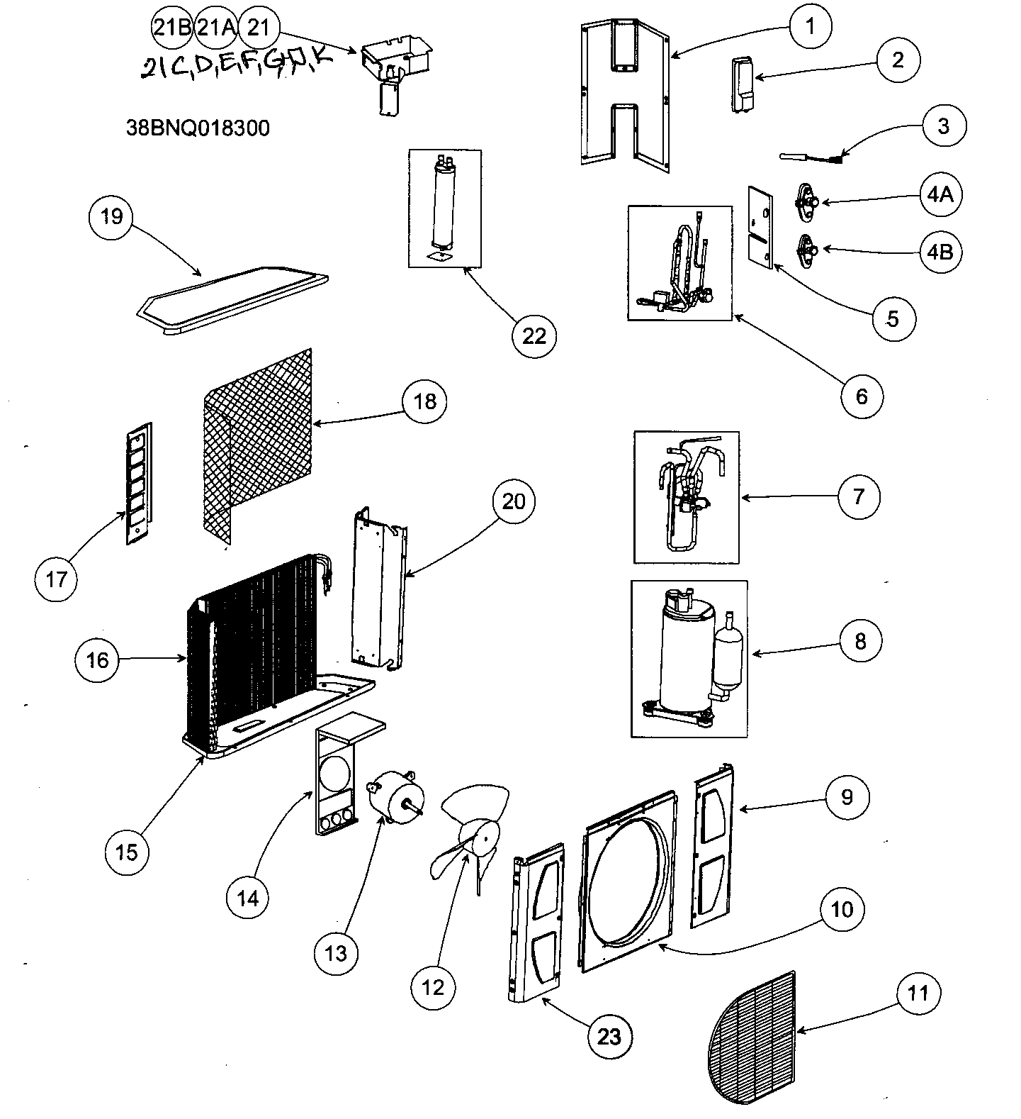 Carrier 38BNQ018300 heat pump diagram