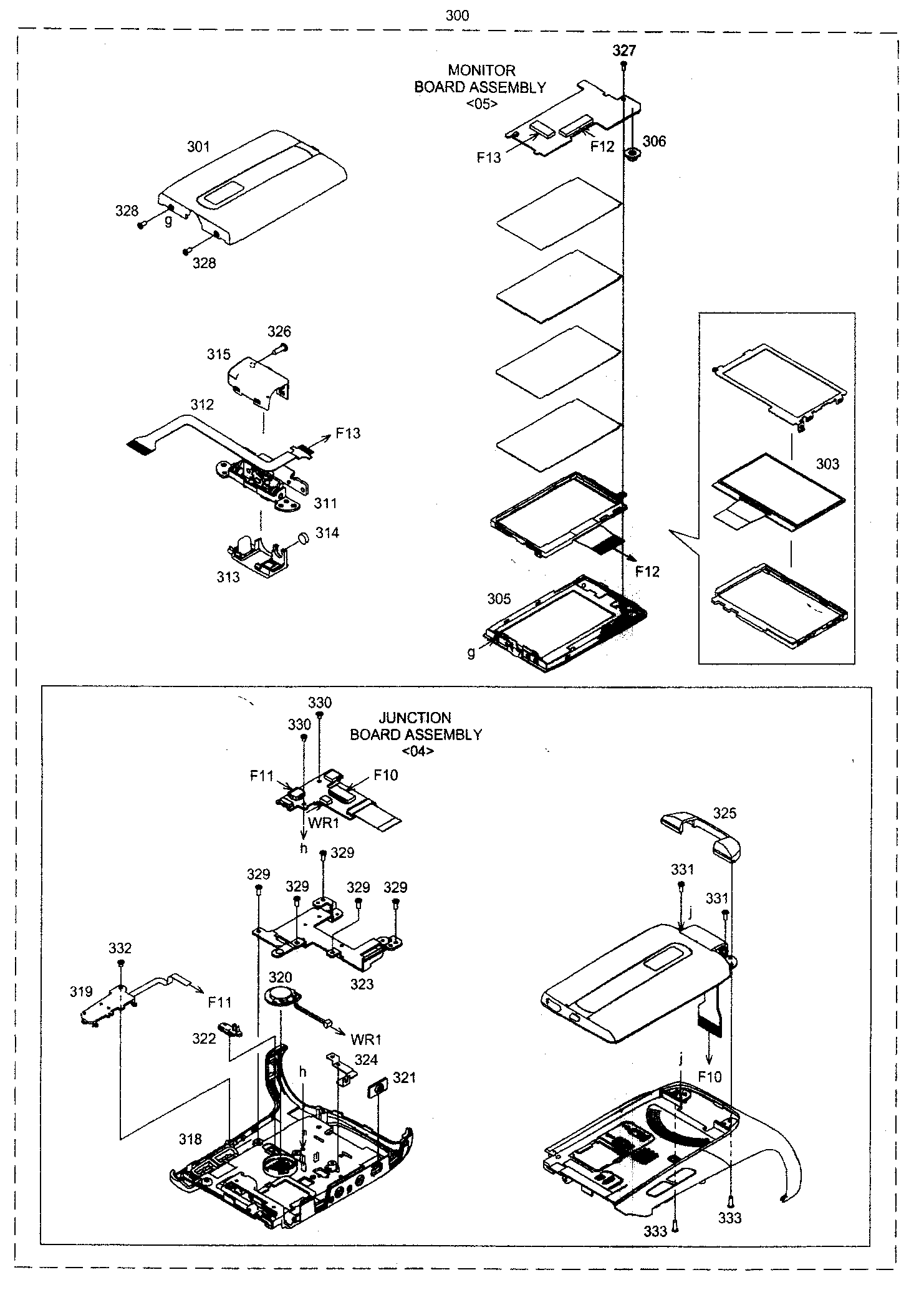 JVC GR-D775US lcd assy diagram