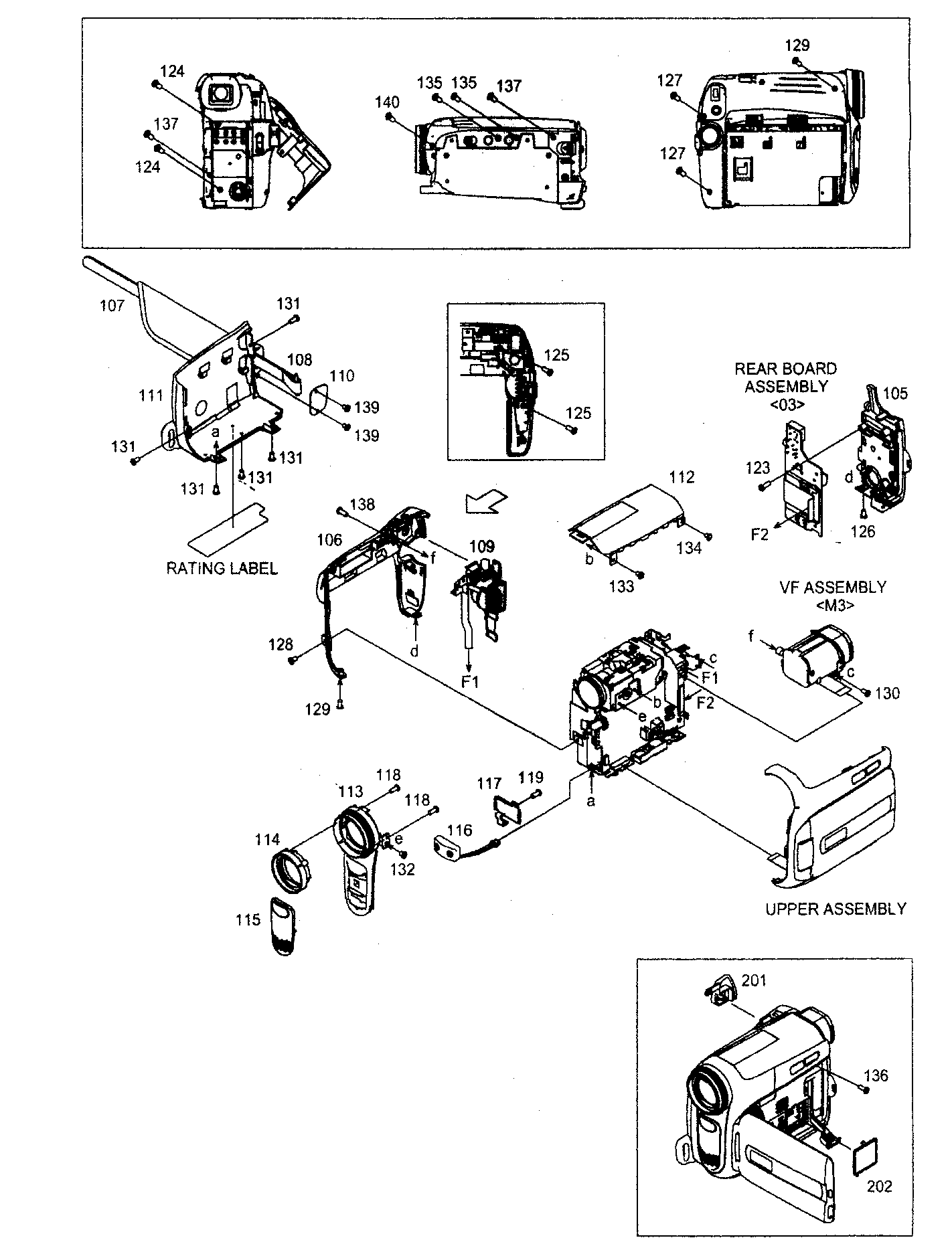 JVC GR-D790US cabinet parts diagram