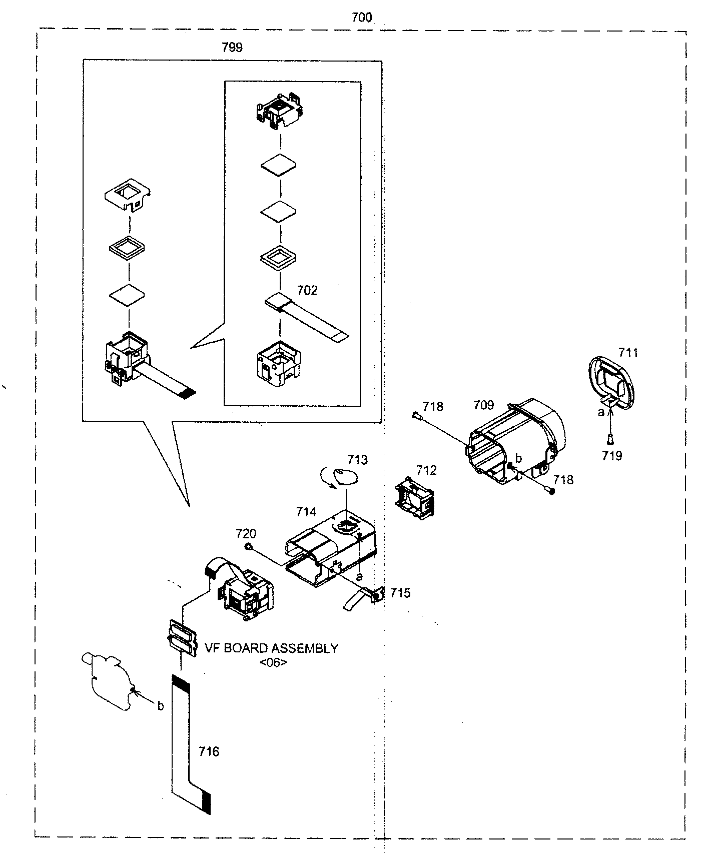 JVC GR-D790US evf assy diagram