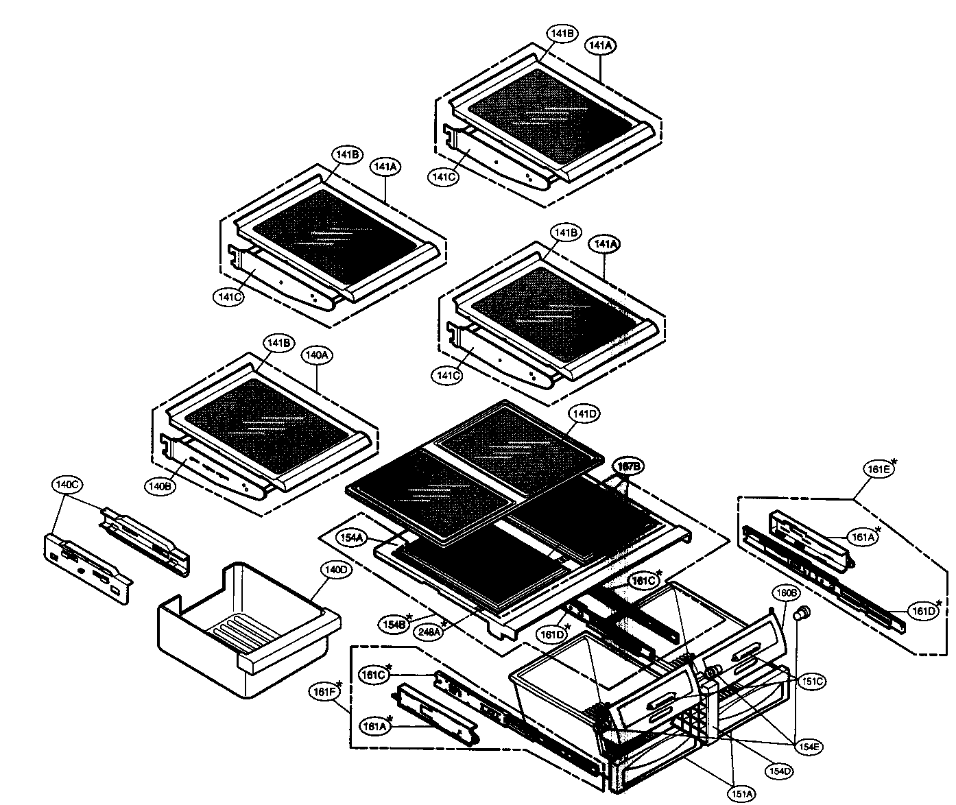 LG LFX21960ST/00 refrigerator parts diagram