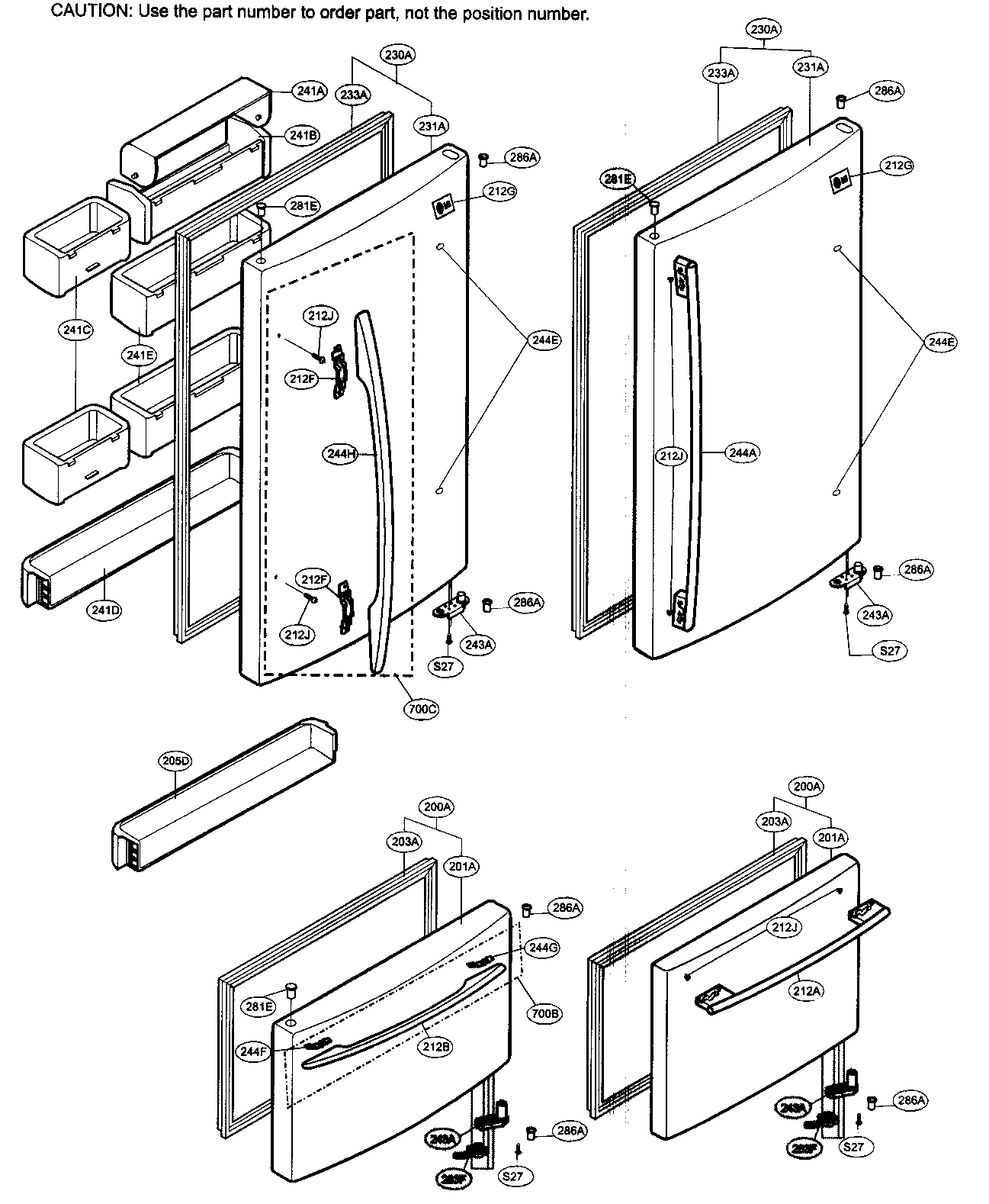 LG LBC22518ST/00 door swing diagram