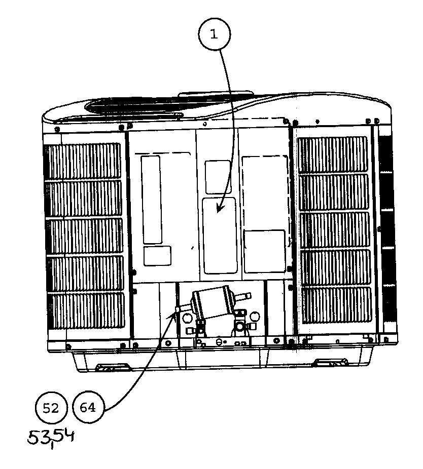 Carrier 25HCR360C0030010 side view diagram