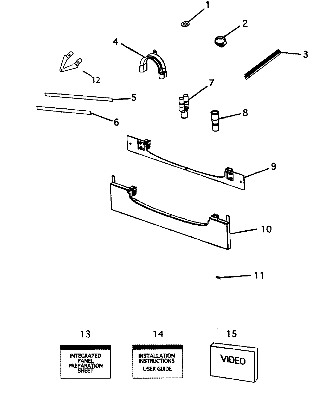 Fisher & Paykel DD603FCSS installation components diagram