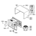 Kenmore Elite 72167902600 oven cavity parts diagram
