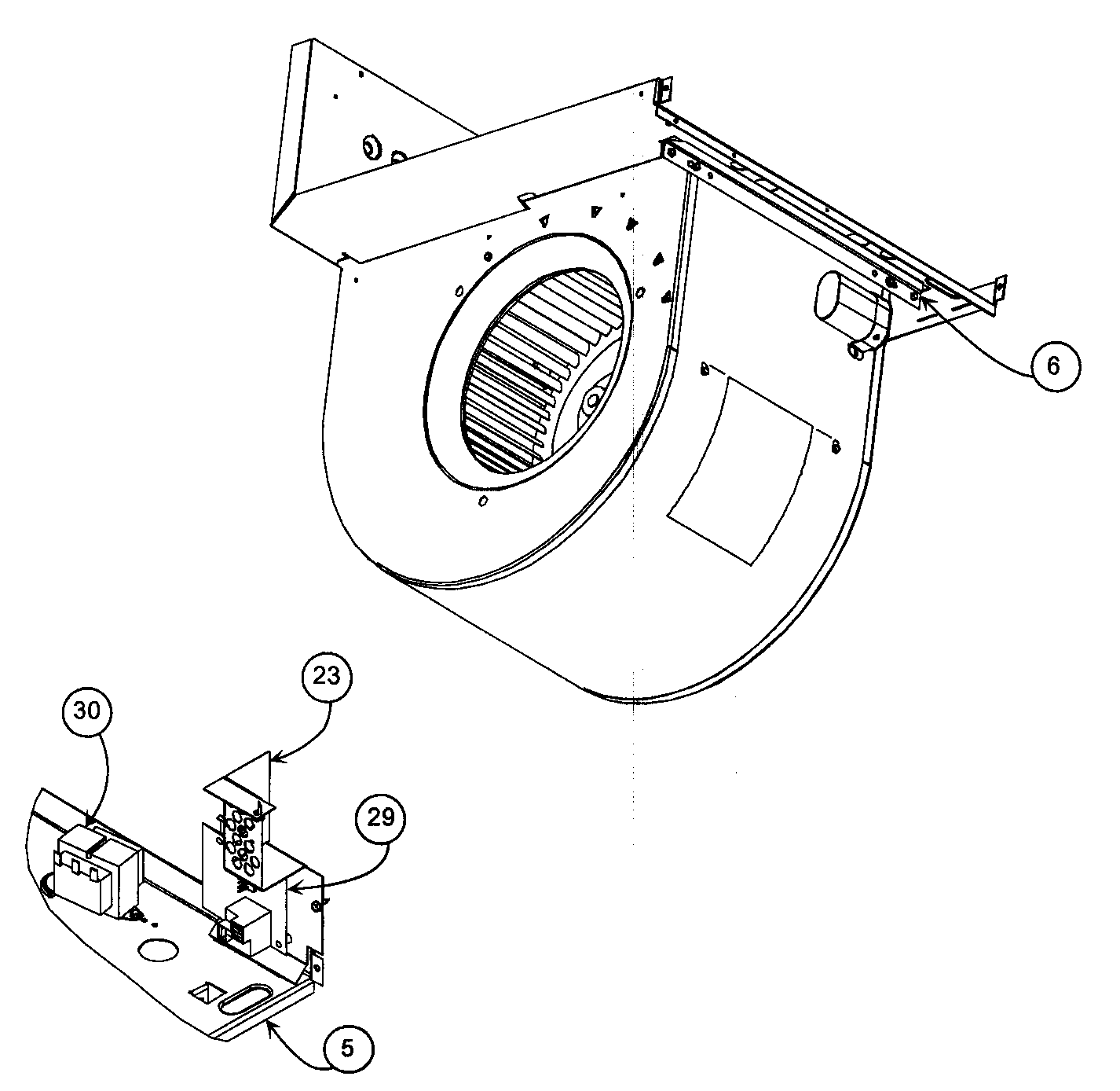 Payne PF1MNC025000 blower assy diagram