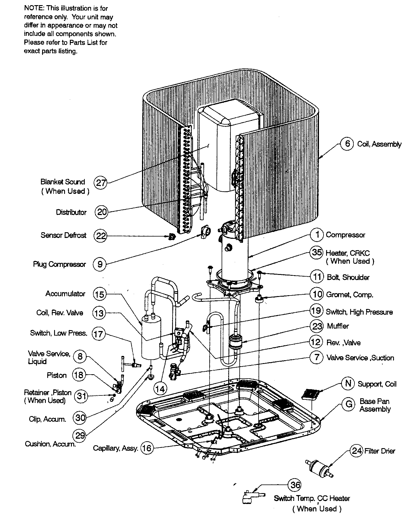 ICP C4H460GKB100 cabinet parts 1 diagram
