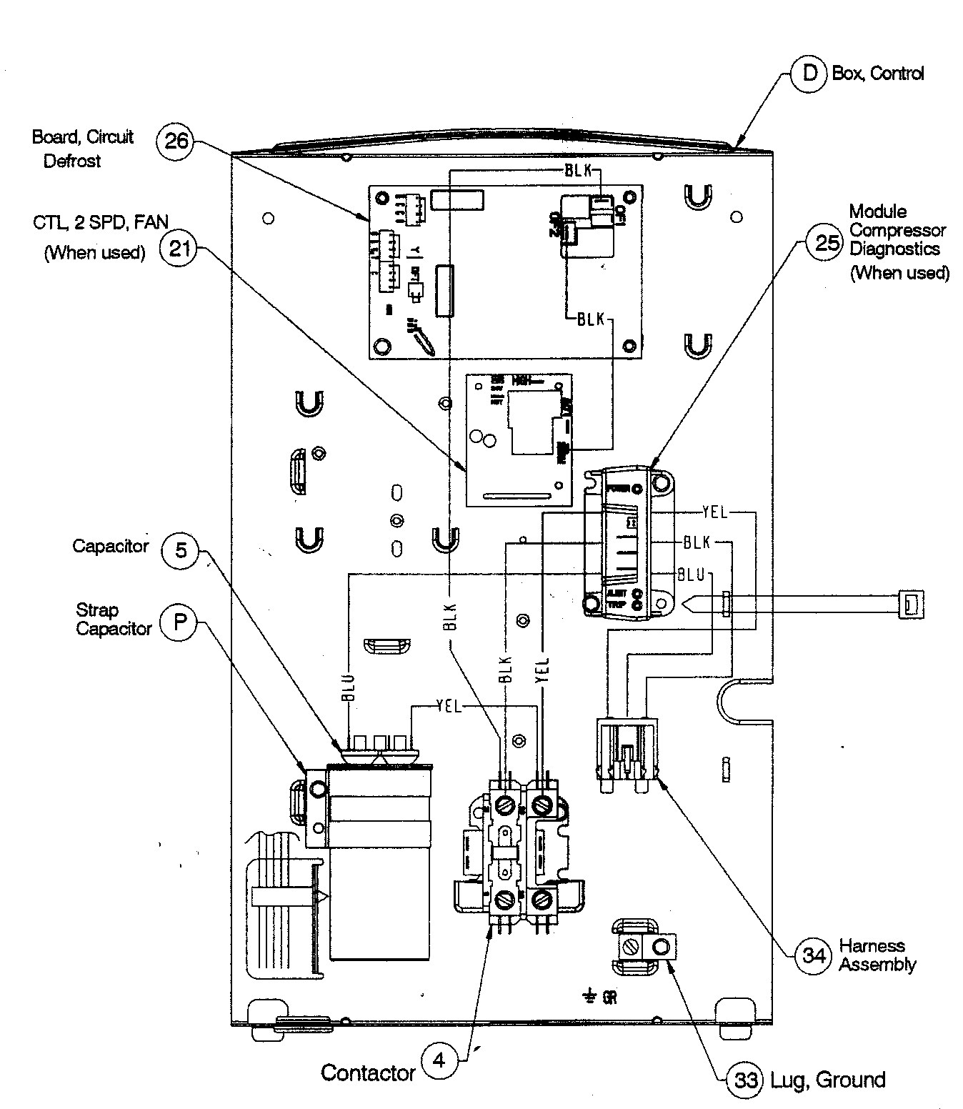 ICP C4H460GKB100 cabinet parts 2 diagram