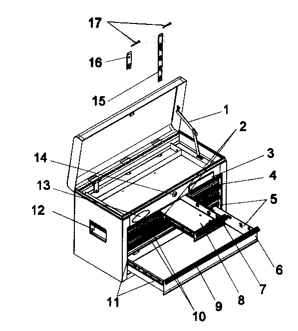 Craftsman 706592984 chest diagram