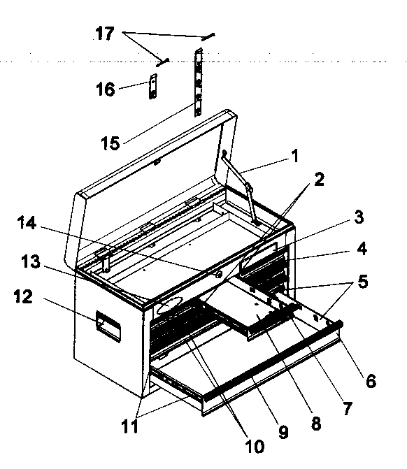Craftsman 706596474 chest diagram