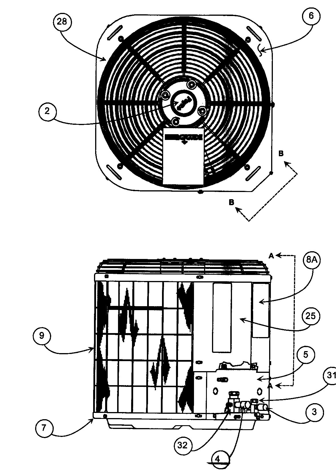 Payne PA13NR03000GAAAA cabinet parts 1 diagram