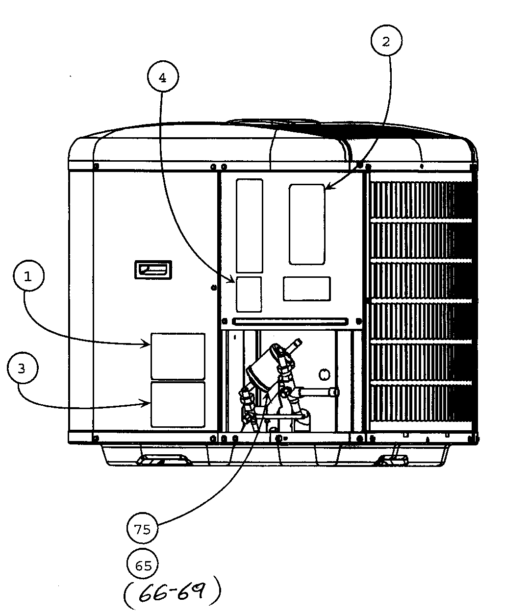 Carrier 25HPA560H0030010 cabinet parts 3 diagram