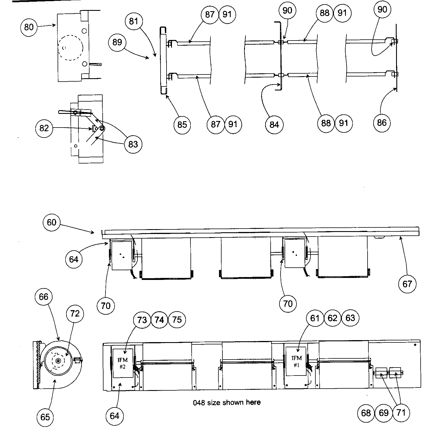 Carrier 40QAQ060300 baffle assy diagram