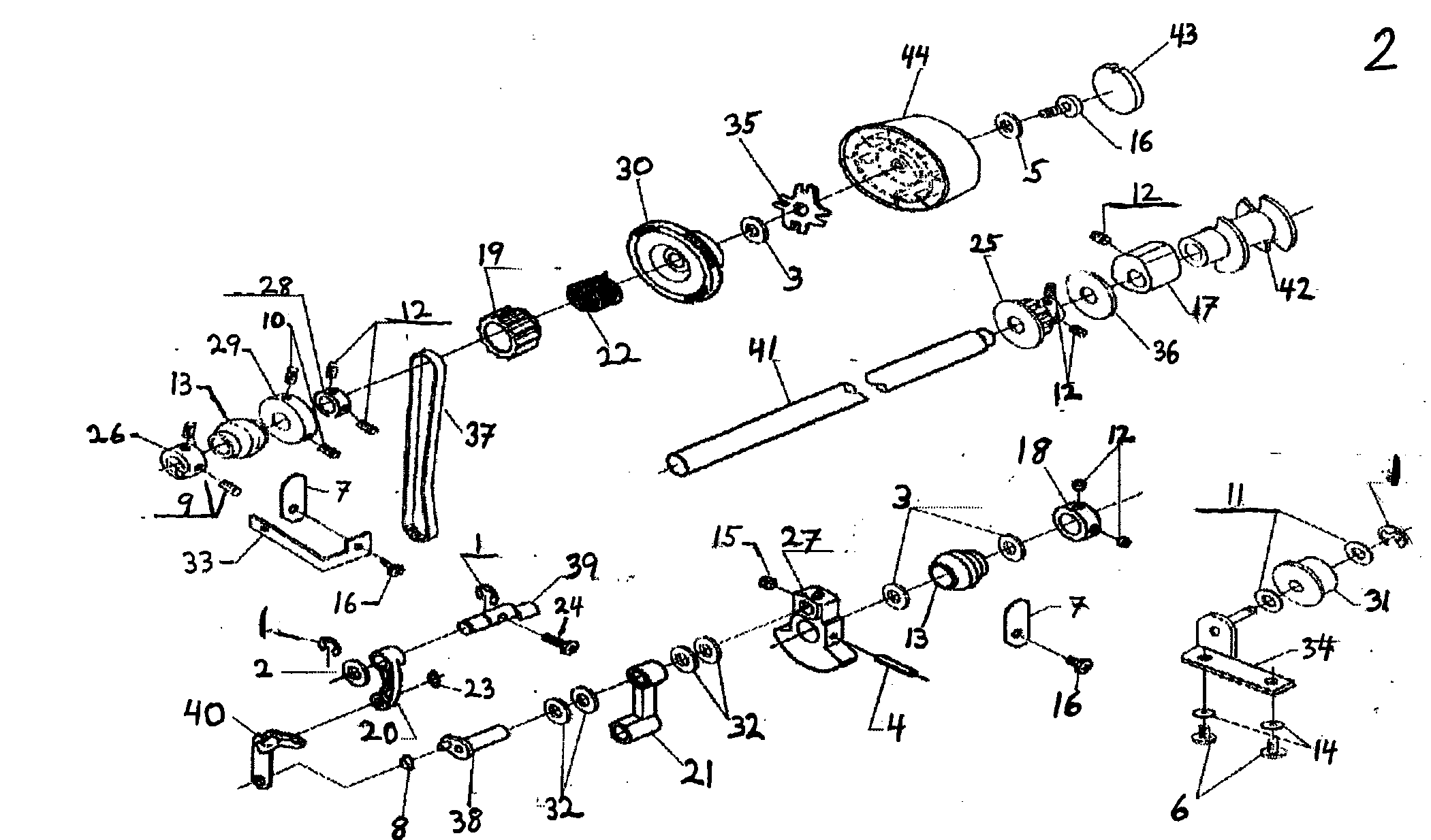 Singer CE-200 hand wheel assy diagram