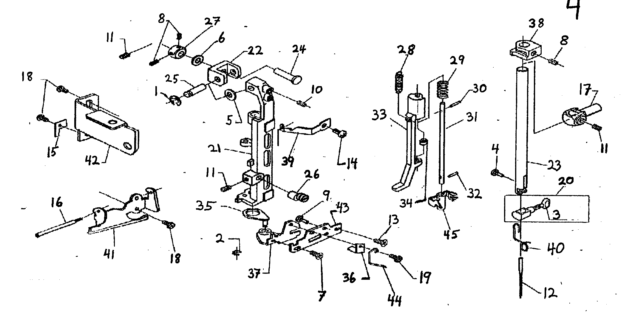 Singer CE-200 needle bar assy diagram