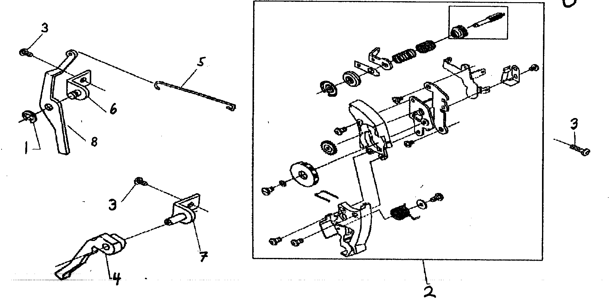 Singer CE-200 thread guide assy diagram