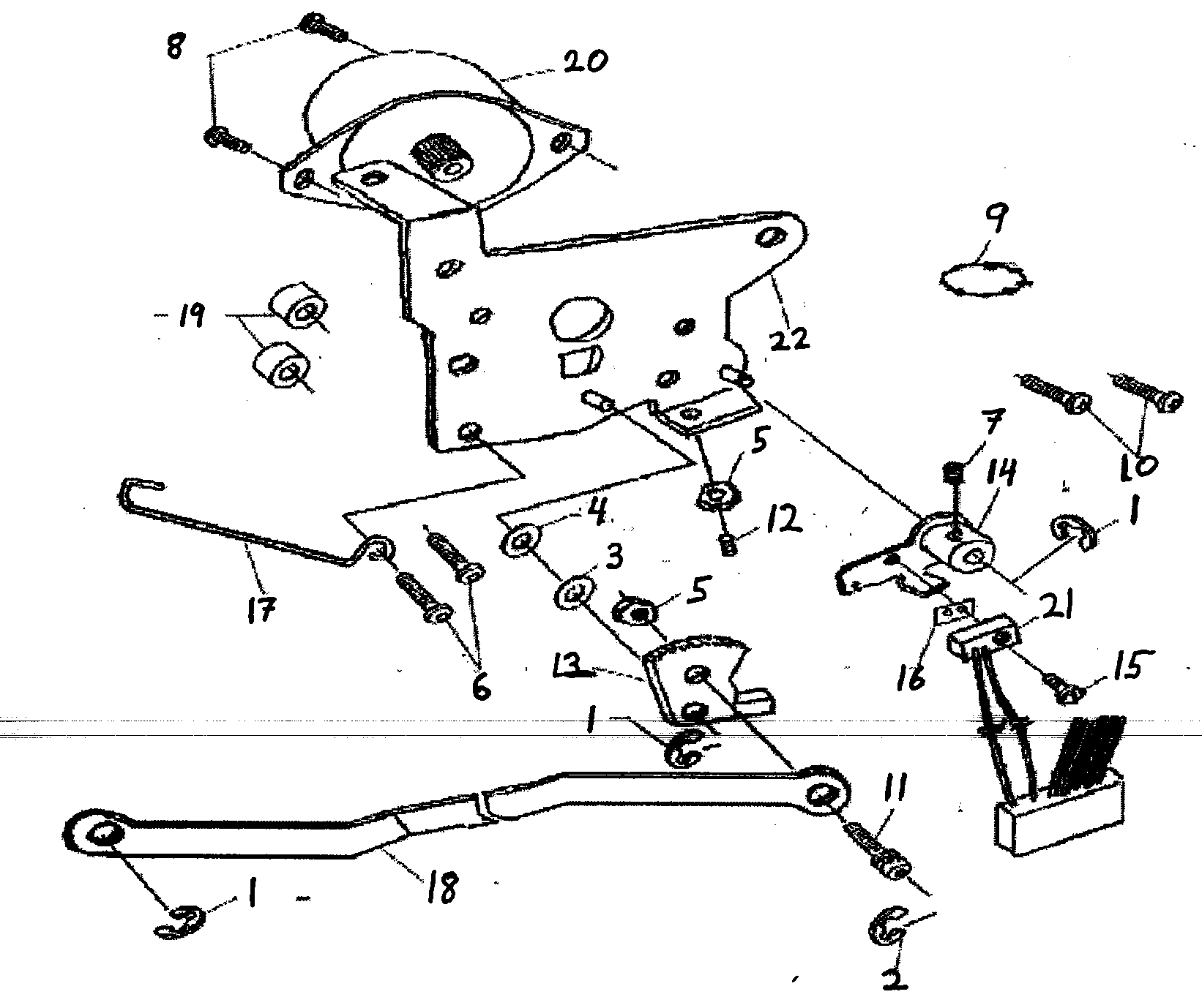 Singer CE-200 step moter assy 2 diagram