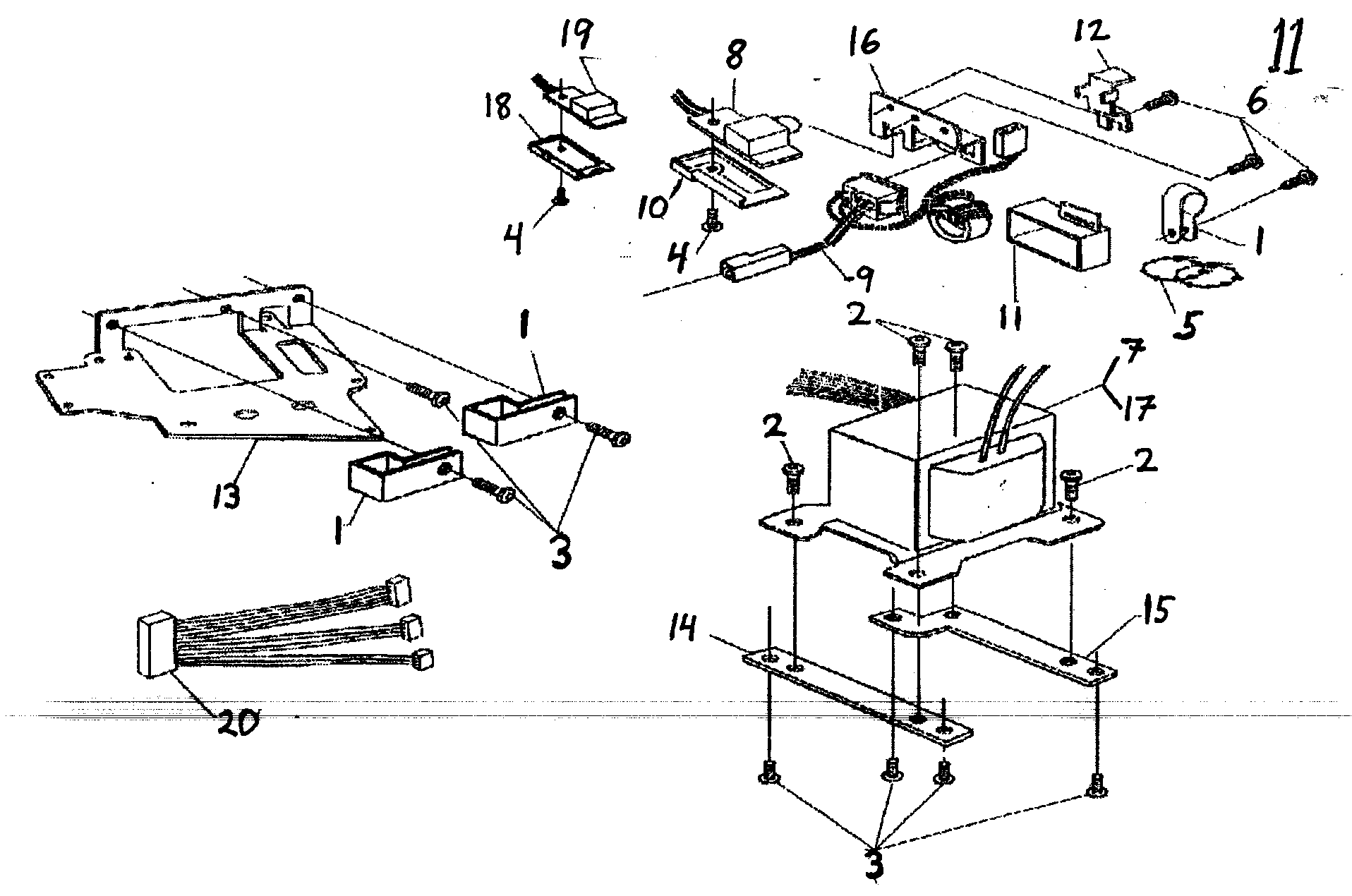 Singer CE-200 transformer assy diagram