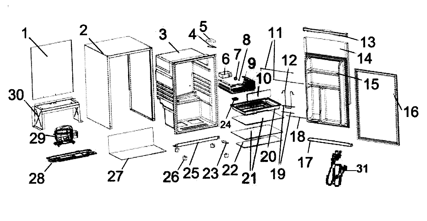 Kenmore 18394679 cabinet parts diagram