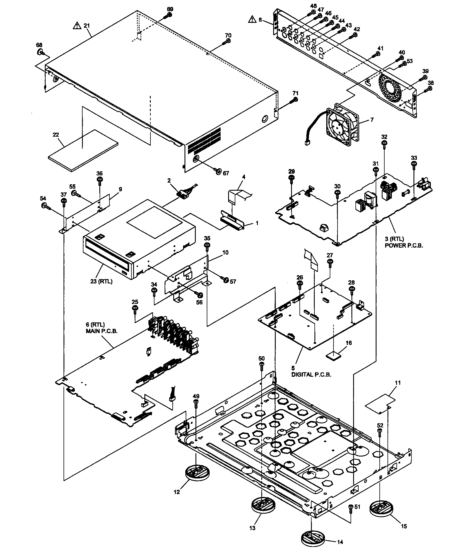 Panasonic DMP-BD10PP cabinet parts 2 diagram