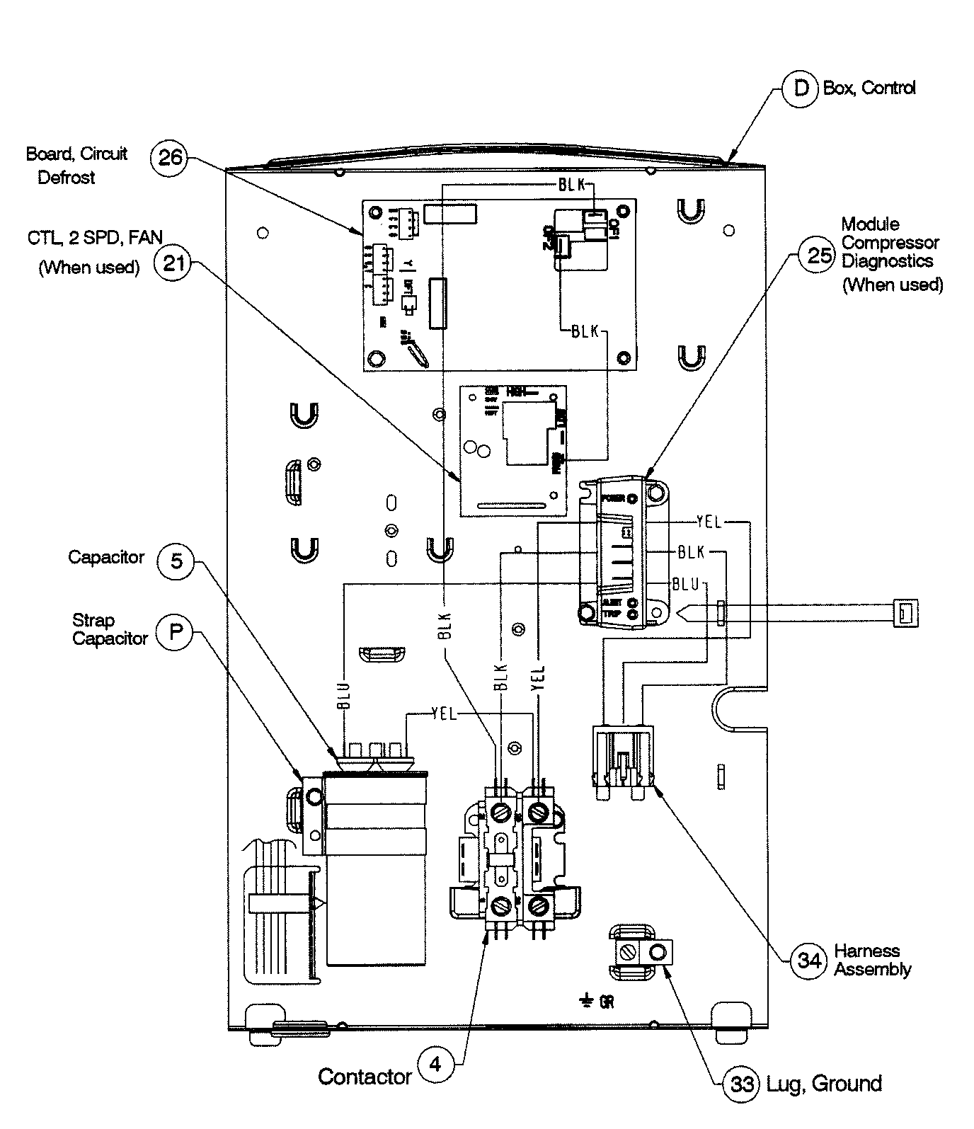 ICP H4H448GKB100 cabinet parts 2 diagram
