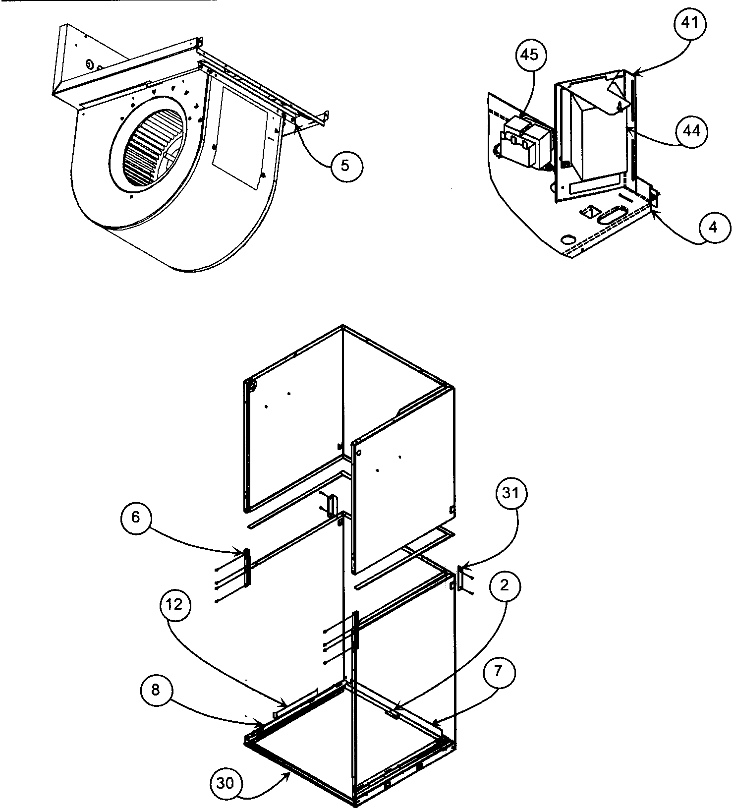 Carrier FK4DNB003000AAAA blower assy diagram