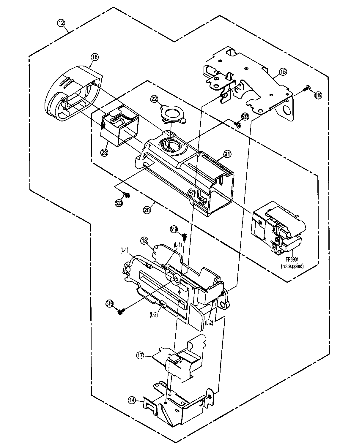Panasonic PV-GS83P evf assy diagram