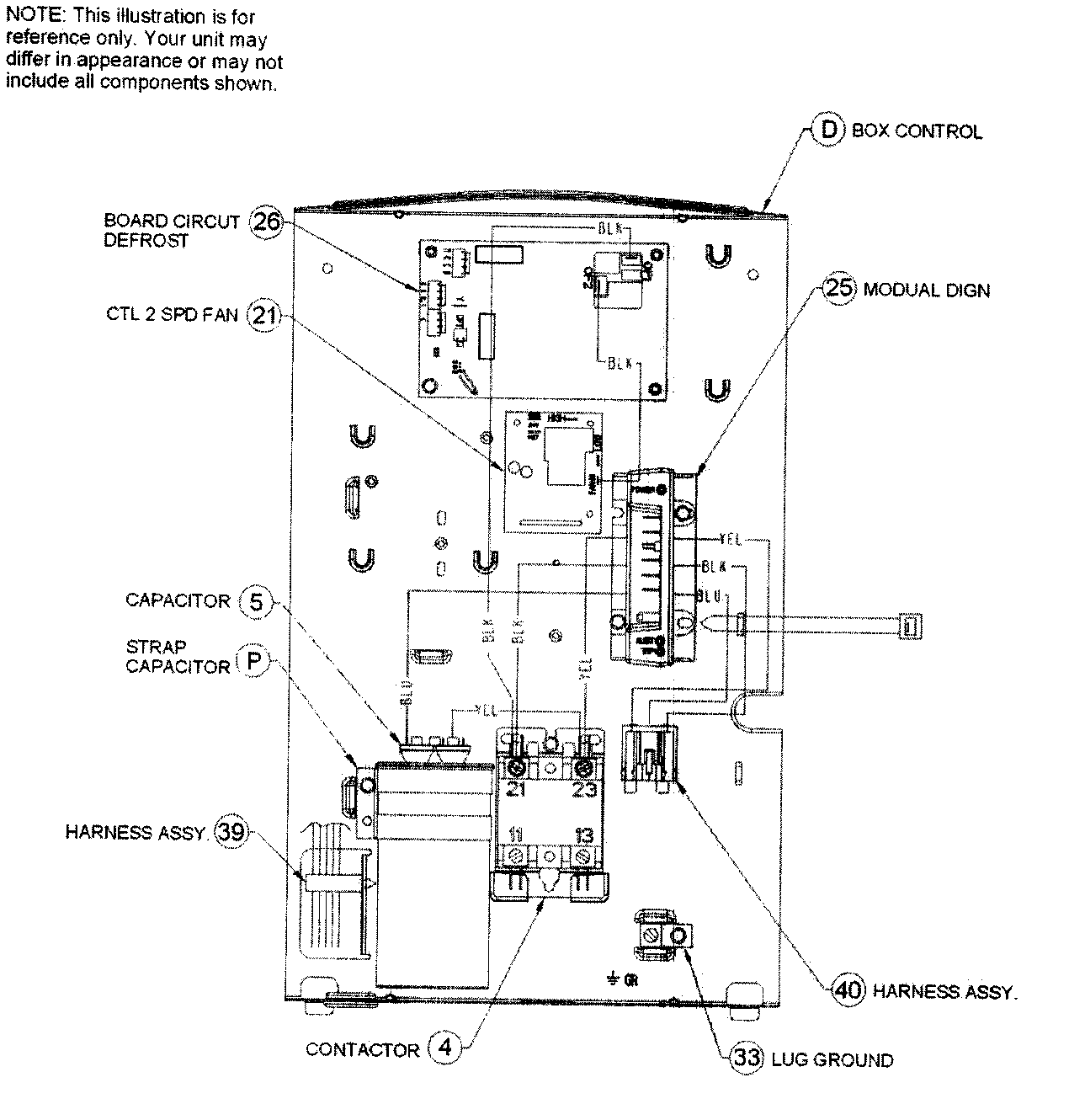 ICP C4H560GKA100 control box diagram