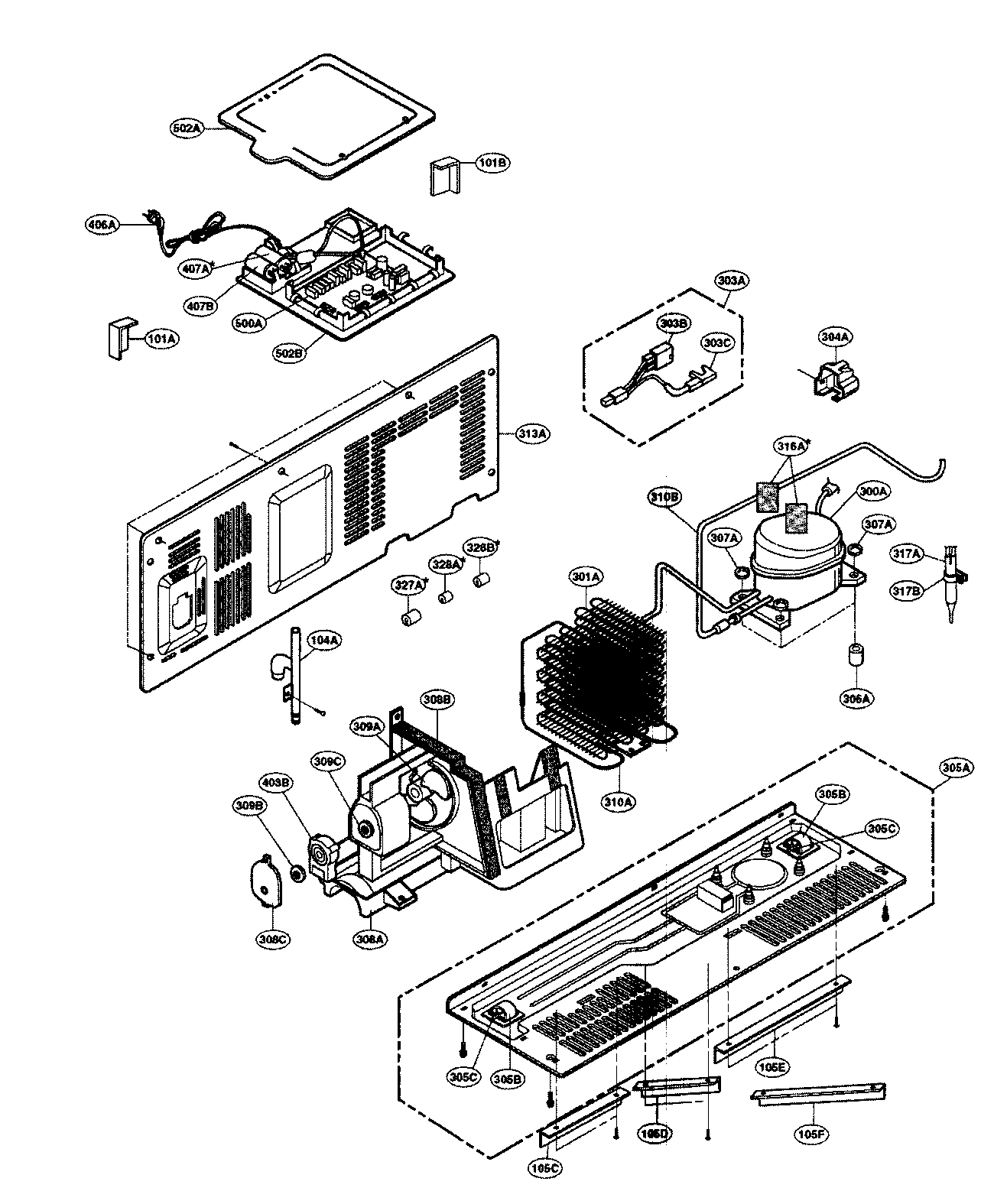 LG LSC26945TT motor assy diagram