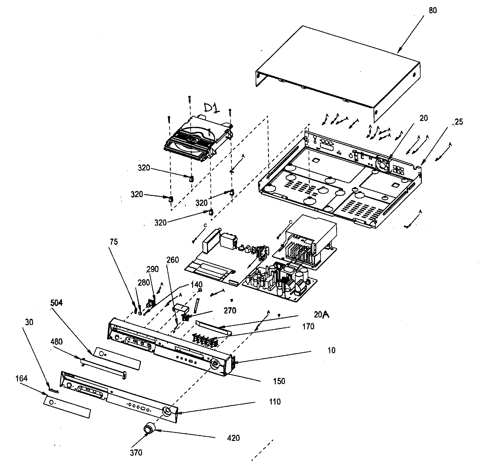 Samsung HT-X40T cabinet parts diagram