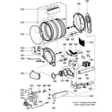 LG DLG8388NM drum/motor assy diagram