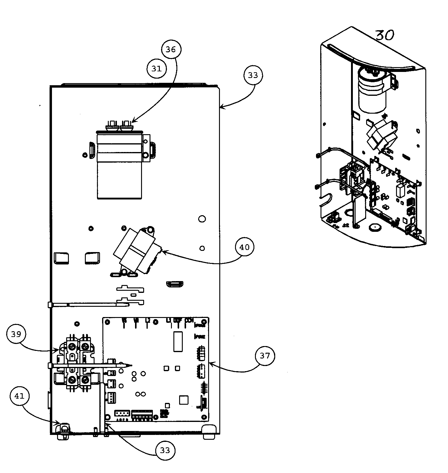 Carrier 24ANA148A0030030 cabinet parts 2 diagram