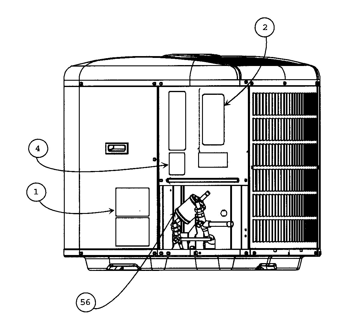 Carrier 24ANA124A0030030 cabinet parts 3 diagram