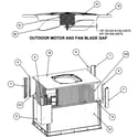 Carrier 48DTN030060300 outdoor motor/fan blade gap diagram
