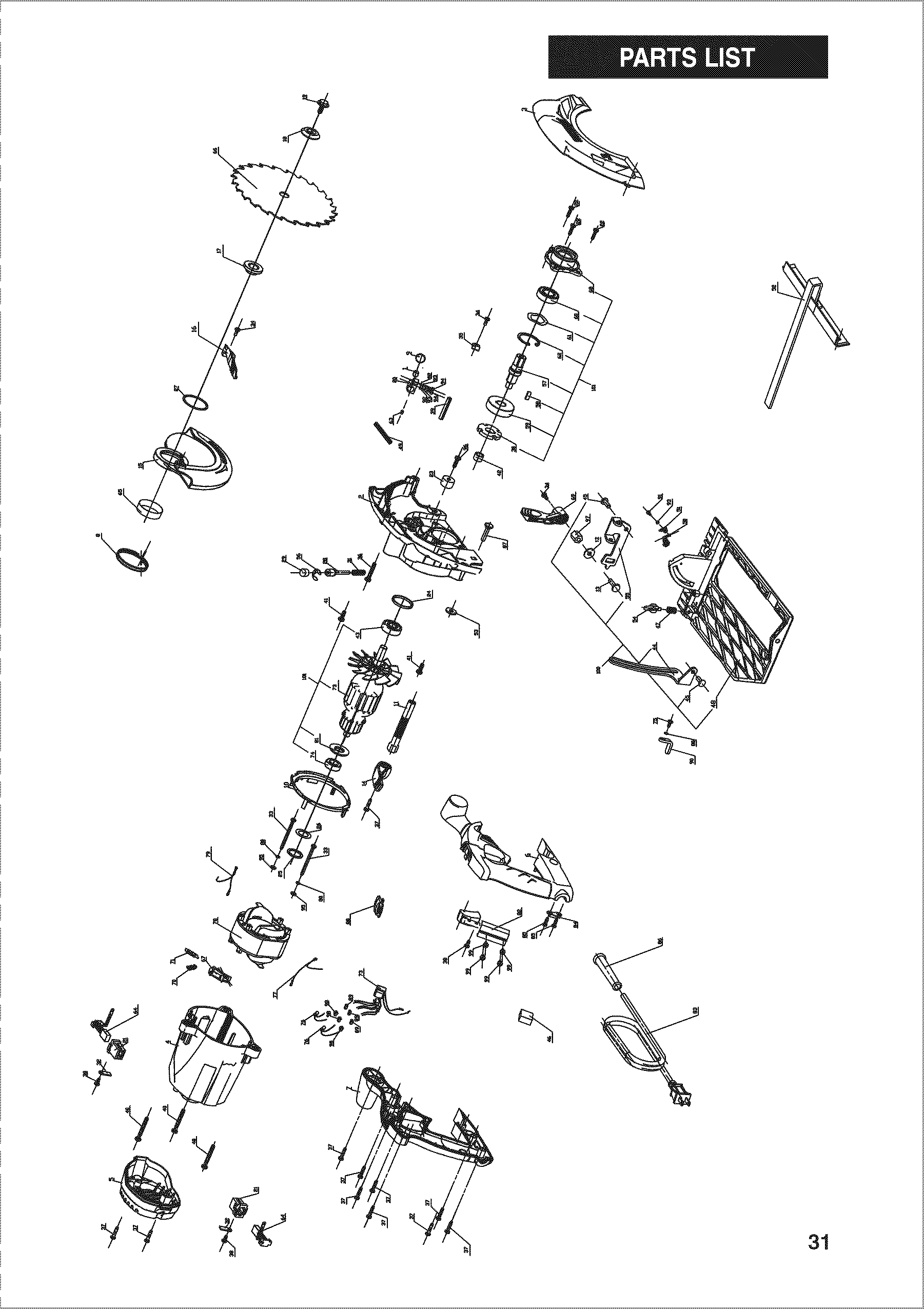 Craftsman 32027311 saw assy diagram