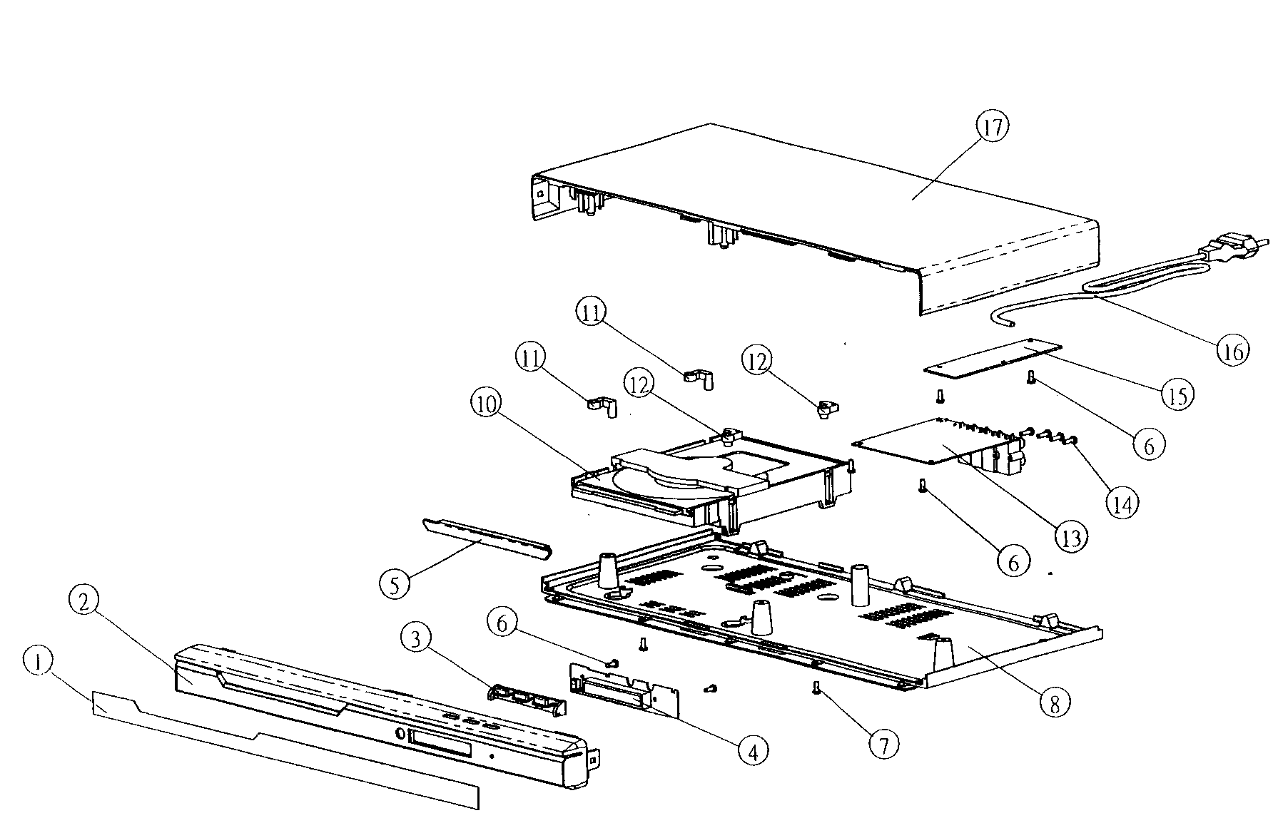Memorex MVD2045 cabinet parts diagram